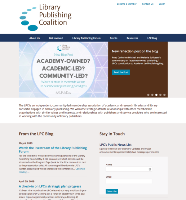Library Publishing Web Design & Development